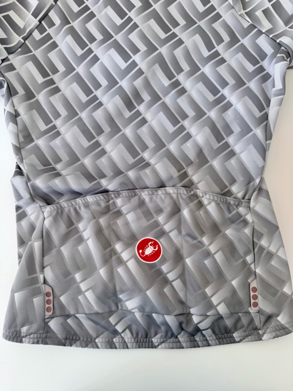 Vintage Castelli Thermal Fleece Cycling Jersey - Women’s Small - Gray Geometric - Picture 12 of 15